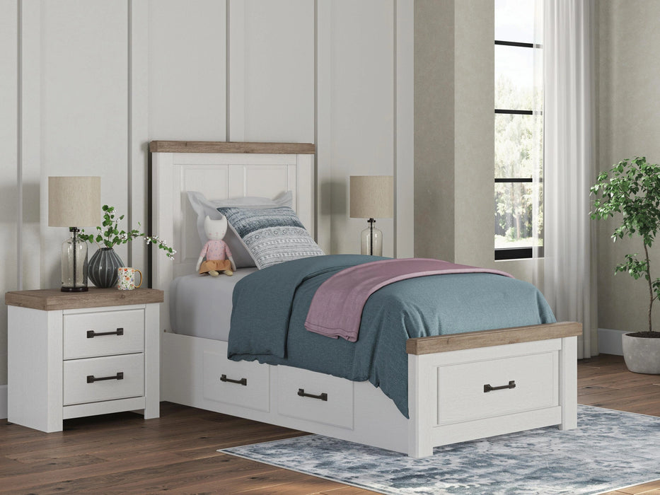 Ashley Savonport Twin Panel Storage Bed — Plus