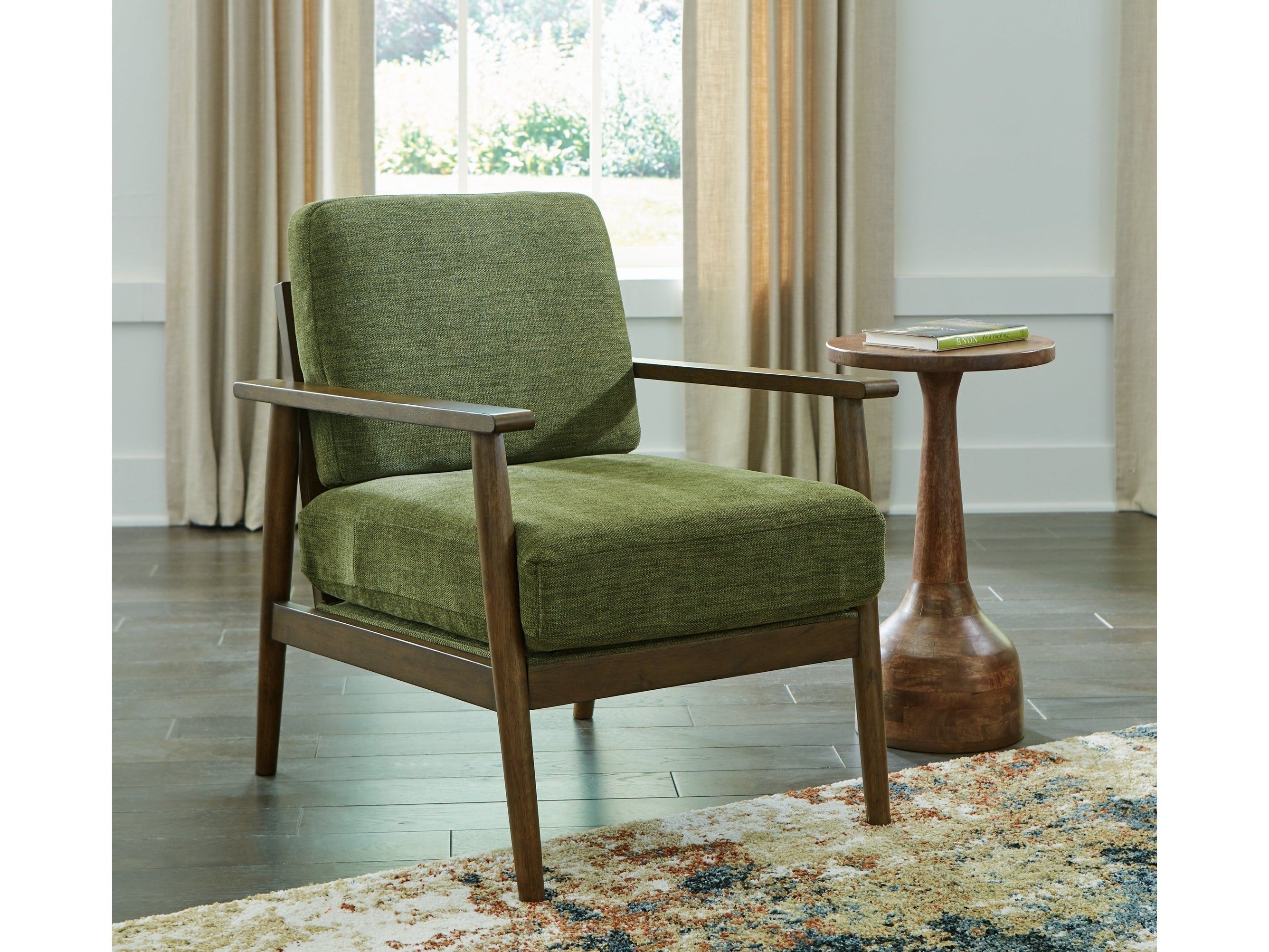 Bixler Olive Showood Accent Chair