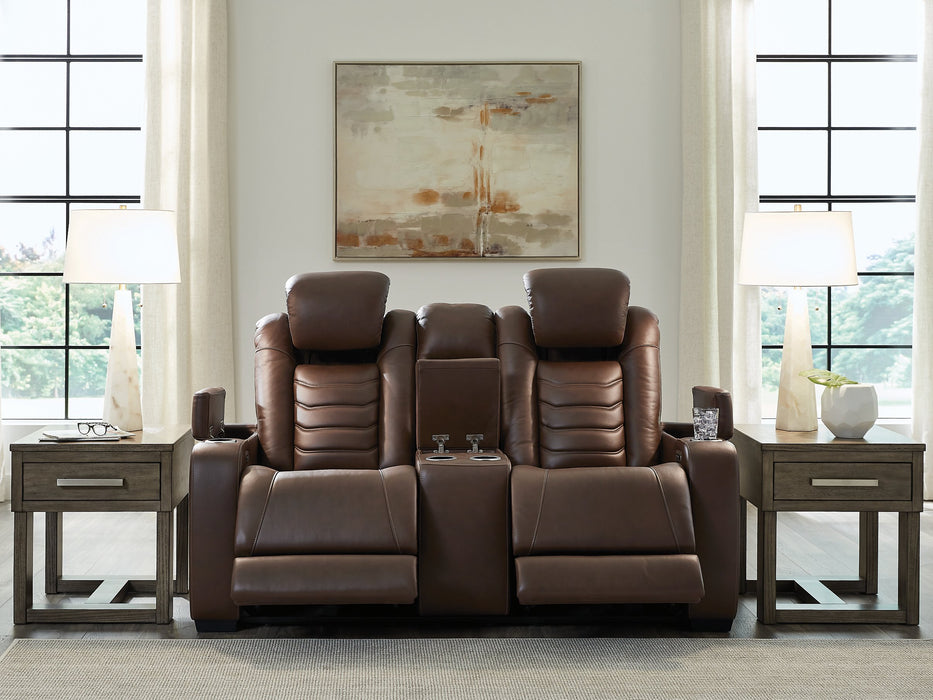 High Impact Power Reclining Loveseat with Console